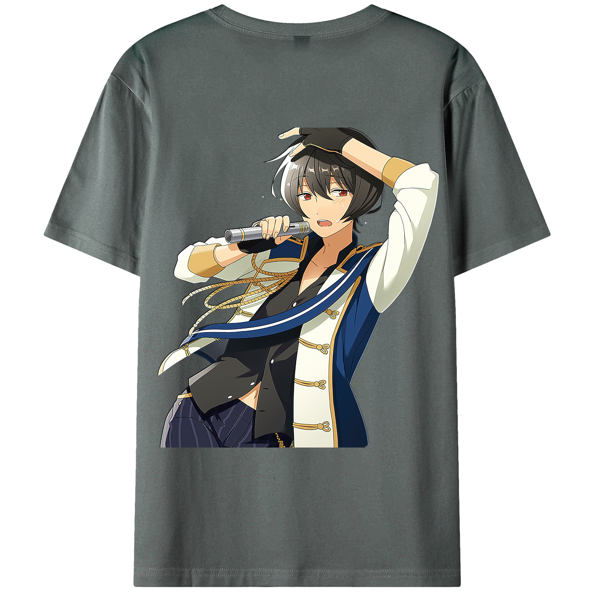 （画像用） あんさんぶるスターズ! Ensemble Stars 綿100％ メンズ半袖Tシャツ（バックプリント） 通気性